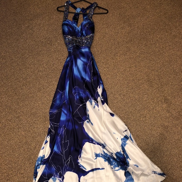 Cachet Dresses Printed Prom Dress Poshmark